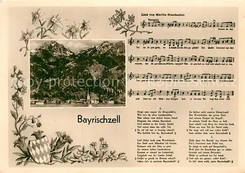 AK / Ansichtskarte Bayrischzell Panorama Liedtext Kat. Bayrischzell