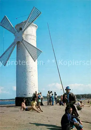 AK / Ansichtskarte Swinoujscie Swinemuende Windmuehle Strandleben