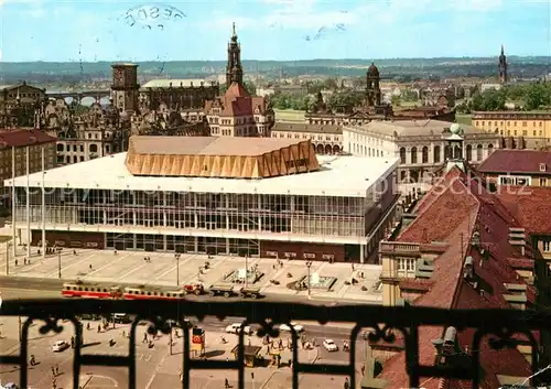 AK / Ansichtskarte Dresden Blick von Kreuzkirche auf Kulturpalast Kat. Dresden Elbe