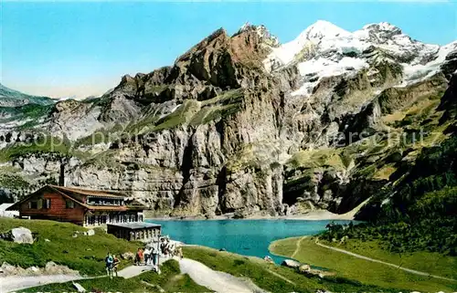 AK / Ansichtskarte Kandersteg BE Hotel Pension Oeschinensee Bluemlisalpgruppe Berner Alpen Kat. Kandersteg