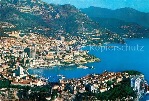 AK / Ansichtskarte Monaco Le Rocher de la Principaute Port Cote d Azur vue aerienne Kat. Monaco