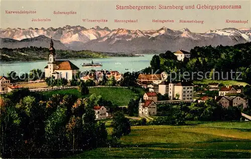 AK / Ansichtskarte Starnberg Starnbergersee Gebirgspanorama Kat. Starnberg