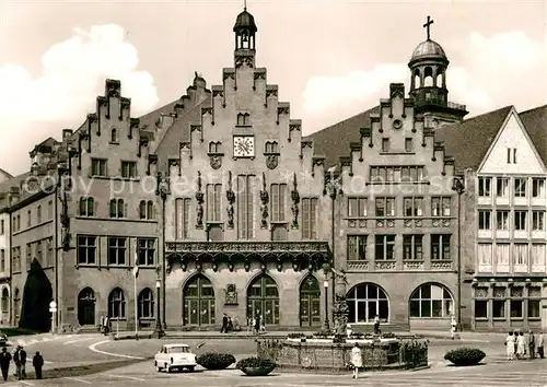 AK / Ansichtskarte Frankfurt Main Roemer Rathaus Gerechtigkeitsbrunnen Kat. Frankfurt am Main