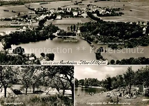 AK / Ansichtskarte Buxheim Memmingen Seeterrasse Strandbad Campingplatz Liegewiese Kat. Buxheim