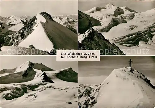 AK / Ansichtskarte oetztal Tirol Die Wildspitze mit Gipfelkreuz Kat. Laengenfeld