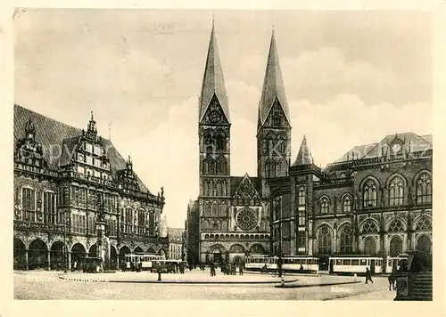 AK / Ansichtskarte Bremen Rathaus Dom Boerse Kat. Bremen