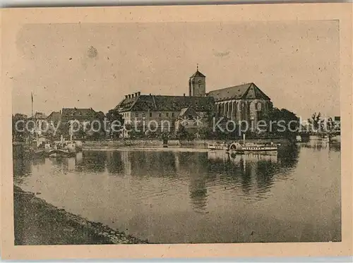 AK / Ansichtskarte Breslau Niederschlesien Sandinsel Kirche Kat. Wroclaw