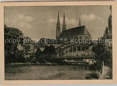 AK / Ansichtskarte Goerlitz Niederschlesien Altstadtbruecke mit Peterskirche Kat. Zgorzelec