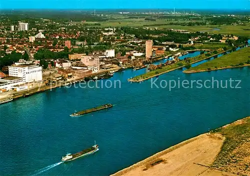 AK / Ansichtskarte Wesel Rhein Fliegeraufnahme Muendung der Lippe in den Rhein Kat. Wesel