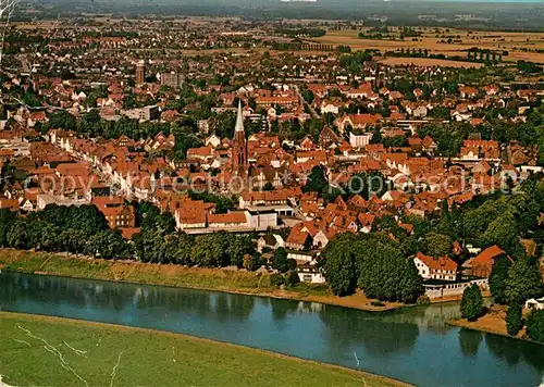 AK / Ansichtskarte Nienburg Weser Fliegeraufnahme Kat. Nienburg (Weser)