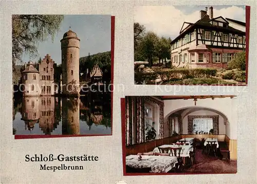 AK / Ansichtskarte Mespelbrunn Schloss Gaststaette  Kat. Mespelbrunn