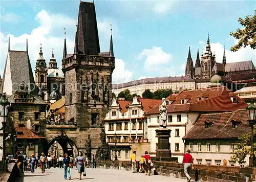 AK / Ansichtskarte Praha Prahy Prague Karluv Most Male Strany Karlsbruecke Altstadt Prager Burg Kat. Praha