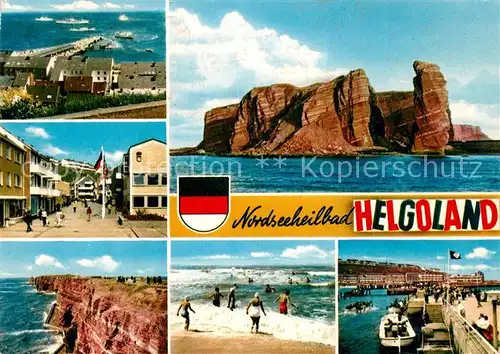 AK / Ansichtskarte Insel Helgoland Nordseeheilbad Steilkueste Strand Hafen Lange Anne Kat. Helgoland