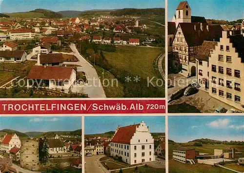 AK / Ansichtskarte Trochtelfingen Hohenzollern Hauptstrasse Rathausplatz Hoher Turm Wehranlage Schloss Schule Kat. Trochtelfingen