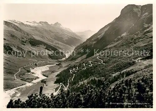 AK / Ansichtskarte Hinterrhein St Bernardinostrasse Alpenpass Kat. Hinterrhein