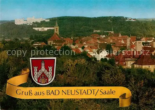 AK / Ansichtskarte Bad Neustadt Stadtpanorama Wappen Kat. Bad Neustadt a.d.Saale