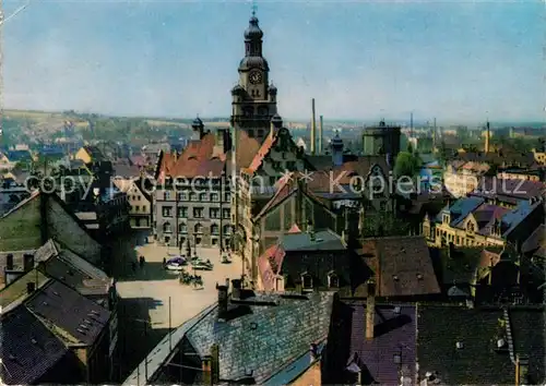 AK / Ansichtskarte Doebeln Blick ueber die Altstadt Marktplatz Kirche Kat. Doebeln