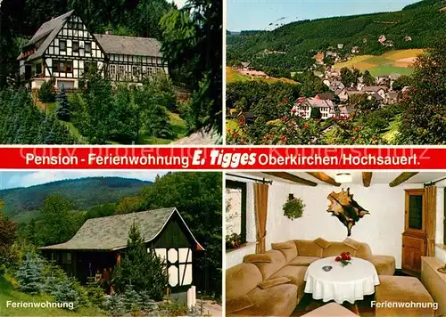 AK / Ansichtskarte Oberkirchen Sauerland Pension Ferienwohnung Tigges Ortsansicht Kat. Schmallenberg