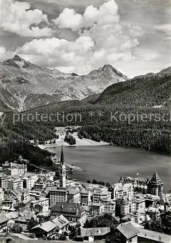 AK / Ansichtskarte St Moritz GR Panorama Moritzersee Alpen Kat. St Moritz