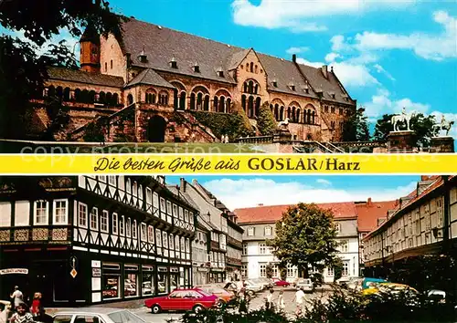 AK / Ansichtskarte Goslar Schloss Platz Altstadt Fachwerkhaeuser Kat. Goslar