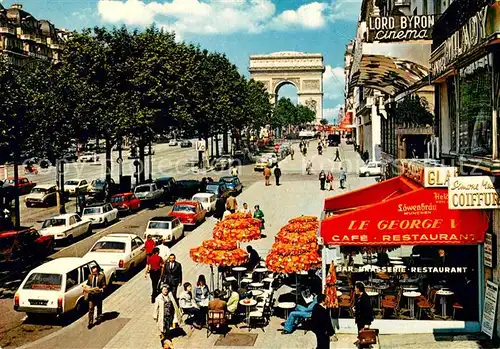 AK / Ansichtskarte Paris Arc de Triomphe vu des Champs Elysees Kat. Paris