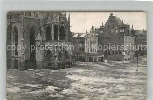 AK / Ansichtskarte Nuernberg Hochwasser Katastrophe 1909 Kat. Nuernberg