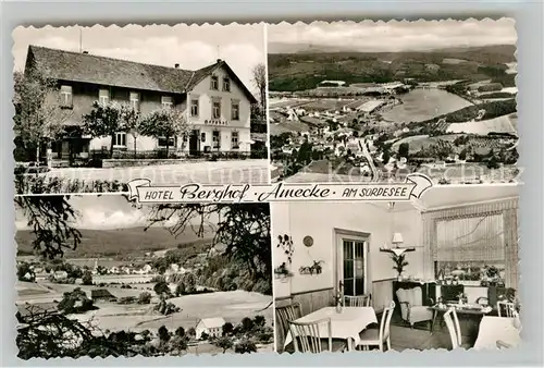 AK / Ansichtskarte Amecke Hotel Berghof Teilansicht Gaststube  Kat. Sundern (Sauerland)