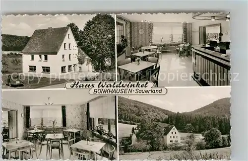 AK / Ansichtskarte Boenkhausen Haus Waldwinkel Gaststube Theke Panorama  Kat. Sundern (Sauerland)