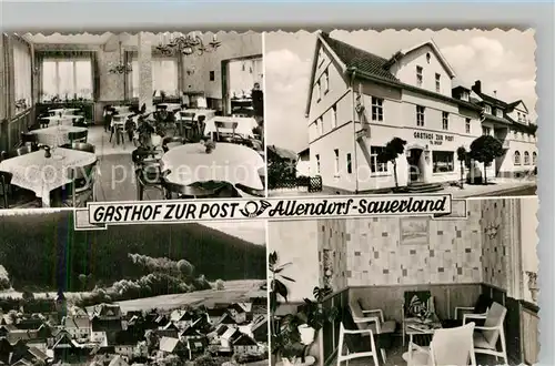 AK / Ansichtskarte Allendorf Sauerland Gaststube Teilansicht  Kat. Sundern (Sauerland)
