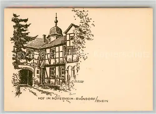 AK / Ansichtskarte Rhoendorf Hof im Muetterheim Kat. Bad Honnef
