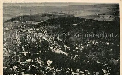 AK / Ansichtskarte Greiz Thueringen Fliegeraufnahme Kat. Greiz