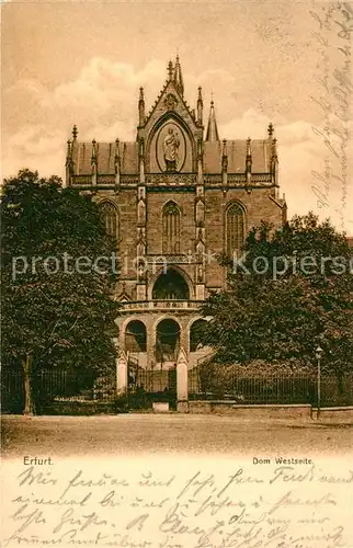 AK / Ansichtskarte Erfurt Dom Westseite Kat. Erfurt