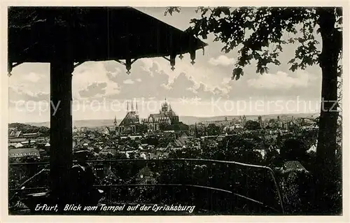 AK / Ansichtskarte Erfurt Blick vom Tempel auf der Cyriaksburg Kat. Erfurt