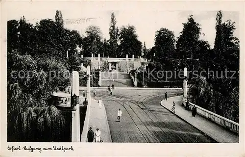 AK / Ansichtskarte Erfurt Aufgang zum Stadtpark Kat. Erfurt