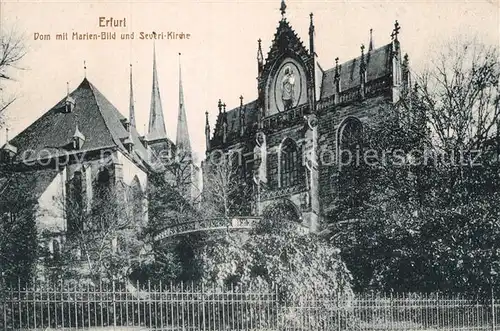 AK / Ansichtskarte Erfurt Dom mit Marien Bild Severi Kirche Kat. Erfurt