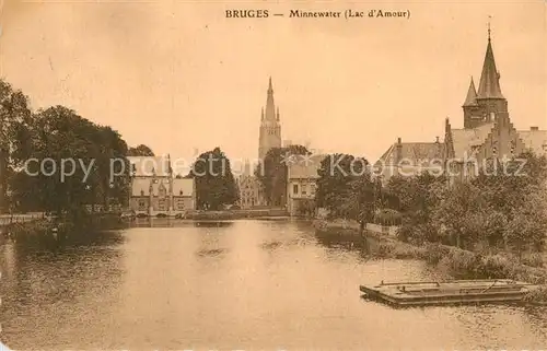 AK / Ansichtskarte Bruges Flandre Minnewater Kat. 