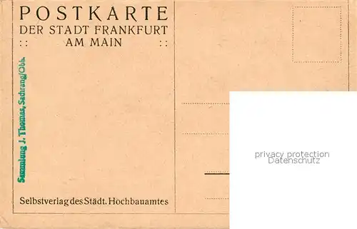 AK / Ansichtskarte Frankfurt Main Rathaus Nordbau Verbindungsbruecke Suedbau Kat. Frankfurt am Main