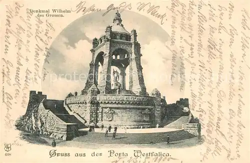 AK / Ansichtskarte Porta Westfalica Denkmal Wilhelm des Grossen Kat. Porta Westfalica