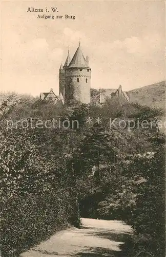 AK / Ansichtskarte Altena Lenne Aufgang zur Burg Kat. Altena