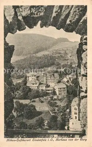 AK / Ansichtskarte Lindenfels Odenwald Kurhaus Blick von der Burg Kat. Lindenfels