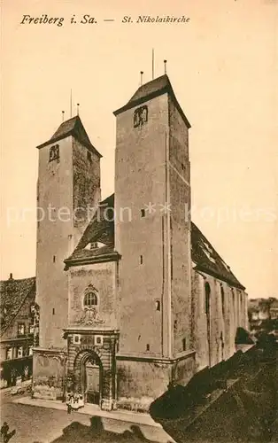 AK / Ansichtskarte Freiberg Sachsen Sankt Nikolaikirche Kat. Freiberg