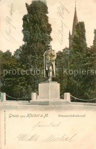 AK / Ansichtskarte Hoechst Main Bismarckdenkmal Kat. Frankfurt am Main