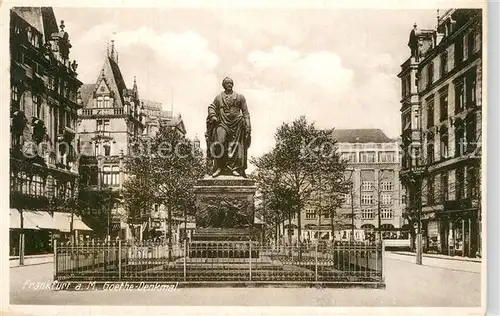 AK / Ansichtskarte Frankfurt Main Goethe Denkmal Kat. Frankfurt am Main