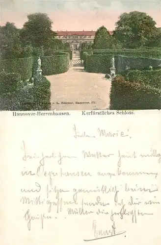 AK / Ansichtskarte Herrenhausen Hannover Kurfuerstliches Schloss Kat. Hannover