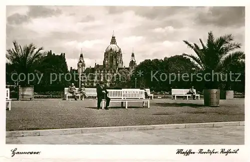 AK / Ansichtskarte Hannover Maschsee Nordufer Rathaus Kat. Hannover