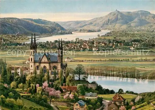AK / Ansichtskarte Remagen Apollinariskirche Blick auf Unkel Rhein und Siebengebirge Kat. Remagen