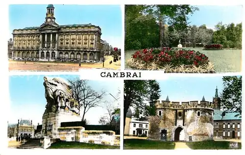 AK / Ansichtskarte Cambrai Schloss Monument Park Kat. Cambrai