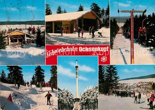 AK / Ansichtskarte Fichtelgebirge Schwebebahn Ochsenkopf Skipisten Turm Kat. 