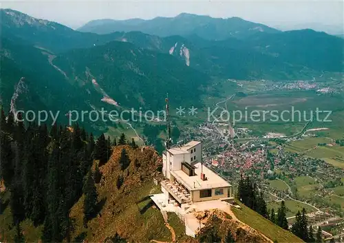 AK / Ansichtskarte Oberammergau Fliegeraufnahme mit Laberberggaststaette Kat. Oberammergau
