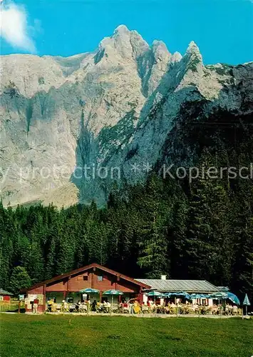 AK / Ansichtskarte Berchtesgaden Alpengaststaette Scharitzkehl Alm mit Hohem Goell Kat. Berchtesgaden